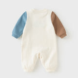 Dave&Bella Baby Boys White Car Print Casual Soft Cotton Rompers