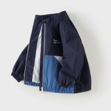 Dave&Bella Toddler Boys Navy Fleece Warm Versatile Turtle Waterproof Coats
