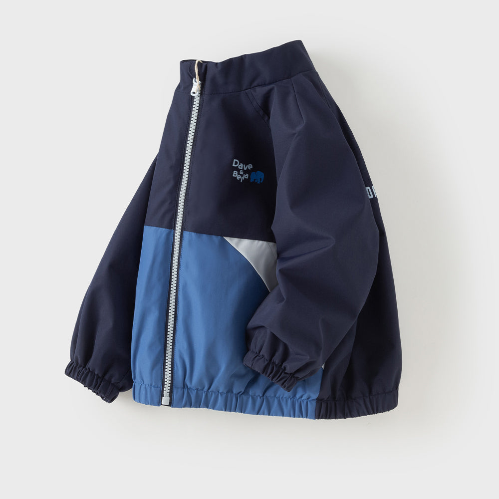 Dave&Bella Toddler Boys Navy Fleece Warm Versatile Turtle Waterproof Coats