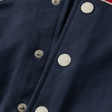 Dave&Bella Toddler Boys Navy Turtle Outwear Long Sleeve Baseball Jackets