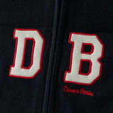 Dave&Bella Toddler Boys Navy Letter Hooded Soft Comfortable Cotton Cardigans
