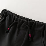 Dave&Bella Toddler Boys Carbon Black Simple Versatile Soft Jogger Pants