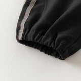Dave&Bella Toddler Boys Carbon Black Simple Versatile Soft Jogger Pants