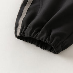 Dave&Bella Toddler Boys Carbon Black Simple Versatile Soft Jogger Pants