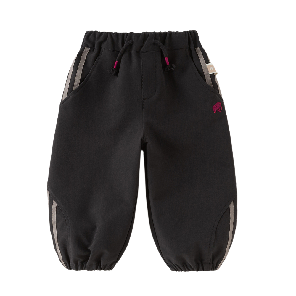 Dave&Bella Toddler Boys Carbon Black Simple Versatile Soft Jogger Pants