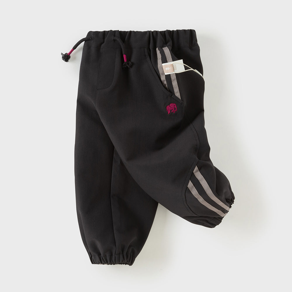 Dave&Bella Toddler Boys Carbon Black Simple Versatile Soft Jogger Pants
