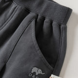 Dave&Bella Toddler Boys Grey/Apricot Daily Versatile Cozy Pants