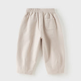 Dave&Bella Toddler Boys Grey/Apricot Daily Versatile Cozy Pants