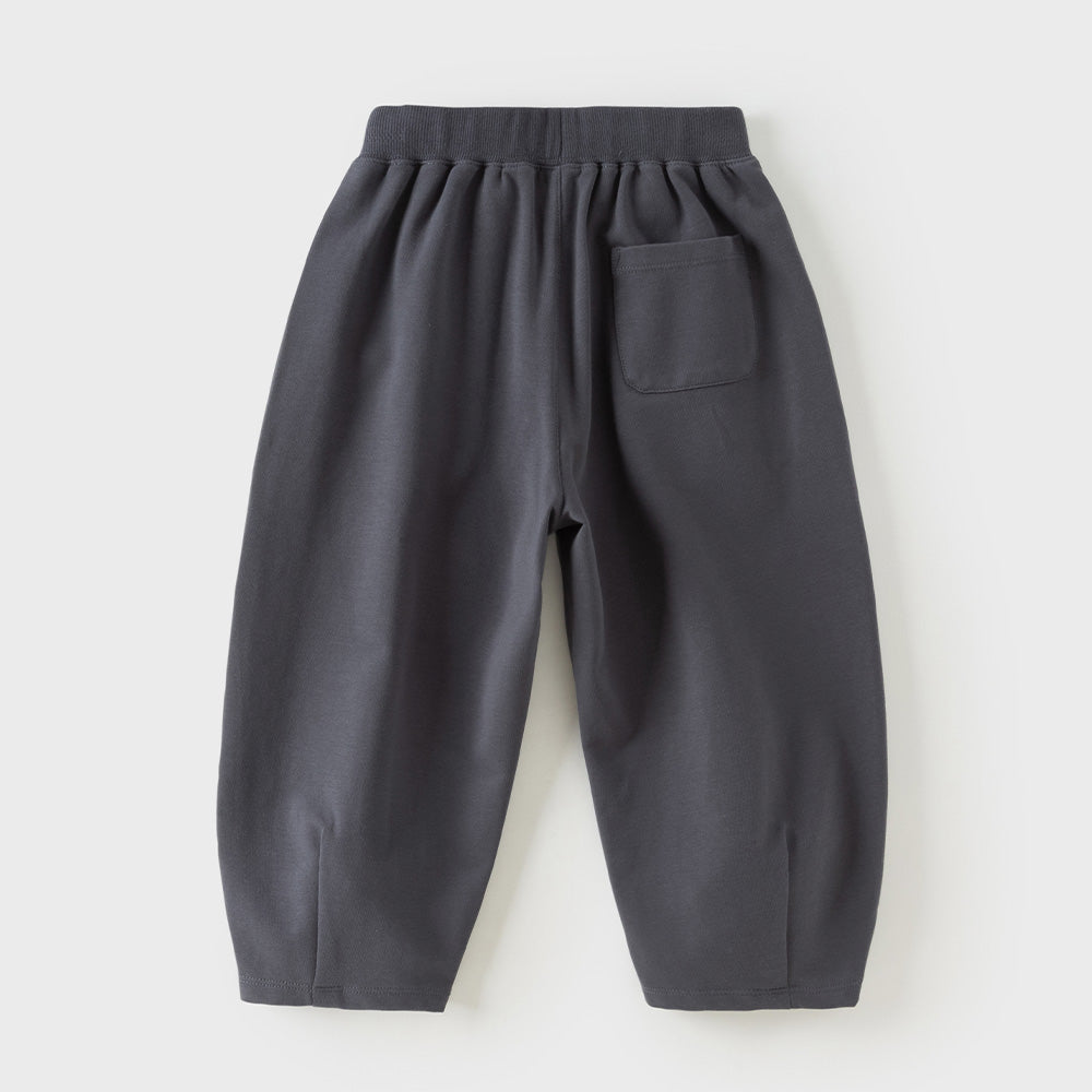 Dave&Bella Toddler Boys Grey/Apricot Daily Versatile Cozy Pants