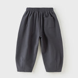 Dave&Bella Toddler Boys Grey/Apricot Daily Versatile Cozy Pants