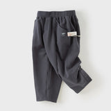 Dave&Bella Toddler Boys Grey/Apricot Daily Versatile Cozy Pants