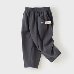 Dave&Bella Toddler Boys Grey/Apricot Daily Versatile Cozy Pants