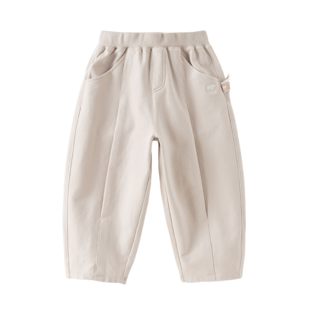 Dave&Bella Toddler Boys Grey/Apricot Daily Versatile Cozy Pants