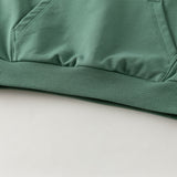 Dave&Bella Toddler Boys Green Versatile Comfortable Hooded Sweatshirts