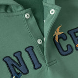Dave&Bella Toddler Boys Green Versatile Comfortable Hooded Sweatshirts