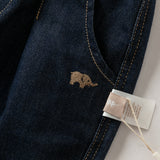 Dave&Bella Toddler Boys Denim Blue Simple Versatile Daily Soft Jeans