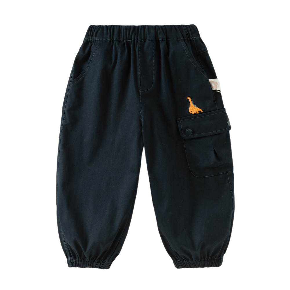 Dave&Bella Toddler Boys Khaki/NavyNavy Simple Versatile Drawstring Pants