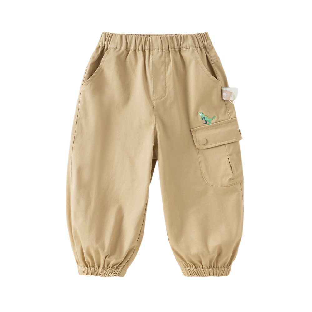 Dave&Bella Toddler Boys Khaki/NavyNavy Simple Versatile Drawstring Pants