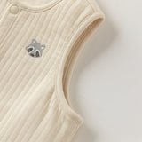 Dave&Bella Toddler Girls Khaki/Pink Cute Print Warm Outwear Cozy Cotton Vests