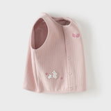 Dave&Bella Toddler Girls Khaki/Pink Cute Print Warm Outwear Cozy Cotton Vests