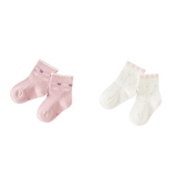 Dave&Bella Toddler Girls Love /Flower Group Cute Print Soft Casual Short Socks[Pack of 2]
