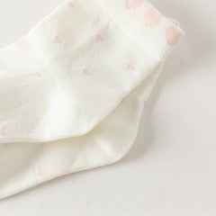 Dave&Bella Toddler Girls Love /Flower Group Cute Print Soft Casual Short Socks[Pack of 2]