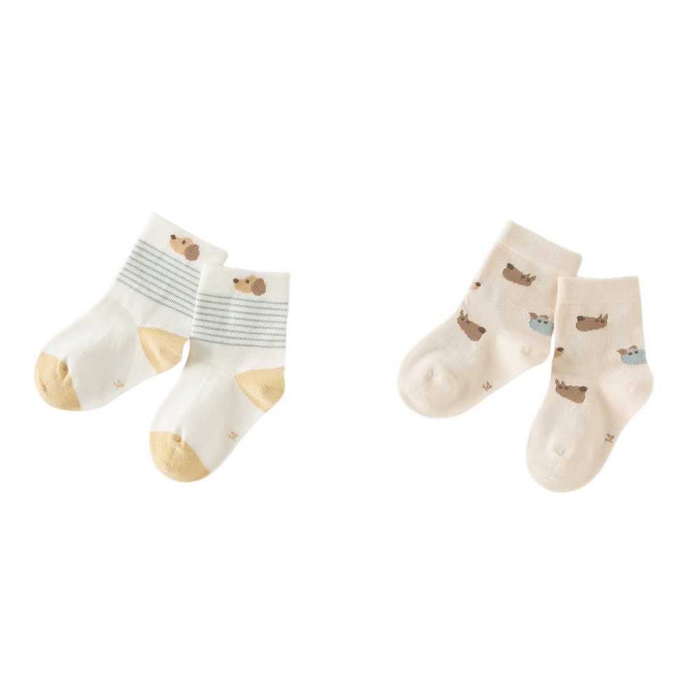 Dave&Bella Toddler Boys Cute Animals Print Cozy Socks