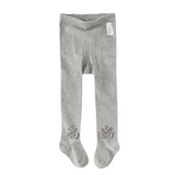 Dave&Bella Toddler Girls Grey Elegant Slim Stretchable Footed Lightweight Tights