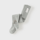 Dave&Bella Toddler Girls Grey Elegant Slim Stretchable Footed Lightweight Tights
