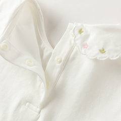 Dave&Bella Toddler Girls White/Yellow Doll Collar Cute Print Comfortable Casual T-shirts