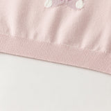 Dave&Bella Toddler Girls/Boys Pink/Blue Cute Rabbit/Dog Print Knitted Vests