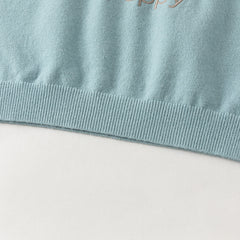 Dave&Bella Toddler Girls/Boys Pink/Blue Cute Rabbit/Dog Print Knitted Vests