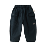 Dave&Bella Toddler Boys Navy/Khaki Casual Comfortable Loose Pants