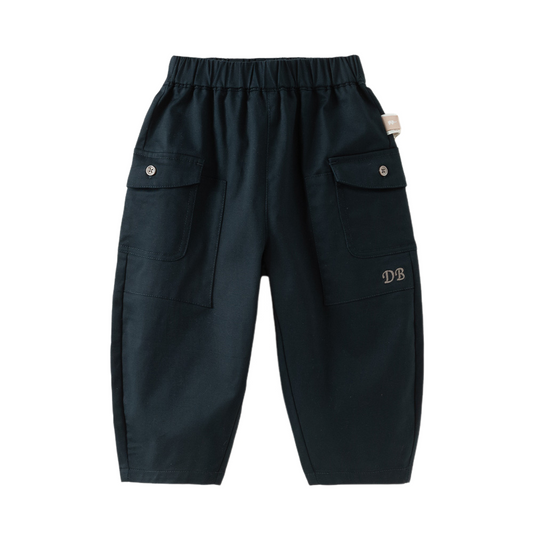 Dave&Bella Toddler Boys Navy/Khaki Casual Comfortable Loose Pants