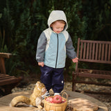 Dave&Bella Kid Girls/Boys Purple/Blue Fleece-lined Outdoor Hooded Jackets
