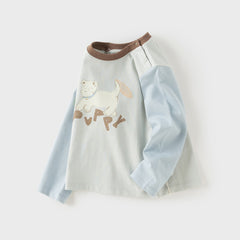 Dave&Bella Toddler Girls/Boys  Multi-Color Cute Print Soft Daily Cotton T-shirts