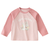 Dave&Bella Toddler Girls/Boys Pink/Blue Cute Print Cozy Cotton T-shirts
