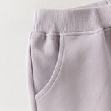 Dave&Bella Toddler Girls Purple/Dark Gray Rabbit Comfortable Outdoor Loose Pants