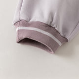Dave&Bella Toddler Girls Purple/Dark Gray Rabbit Comfortable Outdoor Loose Pants