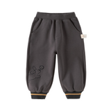 Dave&Bella Toddler Girls Purple/Dark Gray Rabbit Comfortable Outdoor Loose Pants