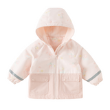 Dave&Bella Toddler Girls/Boys Pink/Yellow/Blue Cute Animals Print Hooded Jackets