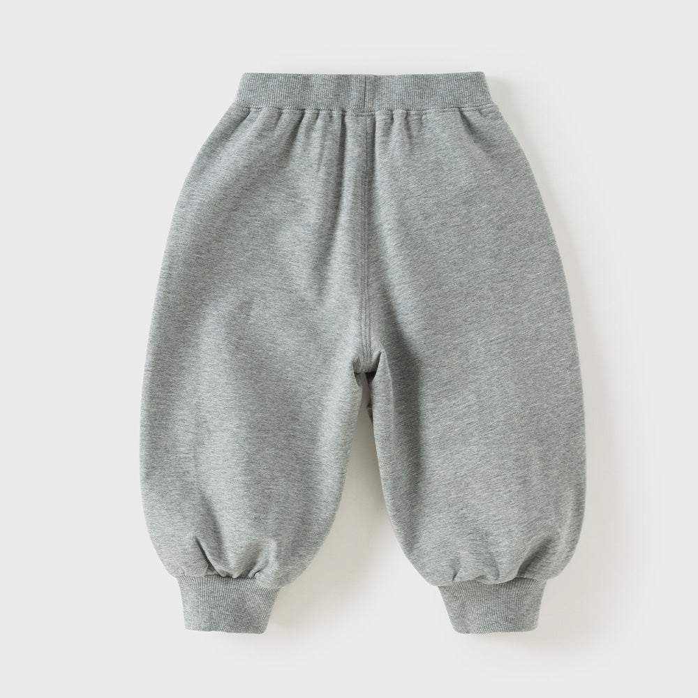 Dave&Bella Toddler Girls Grey/Pink Soft Cozy Casual Plain Pants