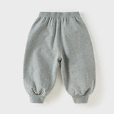 Dave&Bella Toddler Girls Grey/Pink Soft Cozy Casual Plain Pants