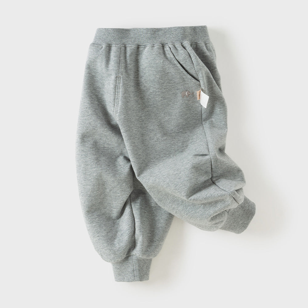 Dave&Bella Toddler Girls Grey/Pink Soft Cozy Casual Plain Pants