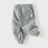 Dave&Bella Toddler Girls Grey/Pink Soft Cozy Casual Plain Pants