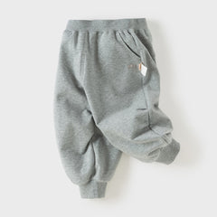 Dave&Bella Toddler Girls Grey/Pink Soft Cozy Casual Plain Pants