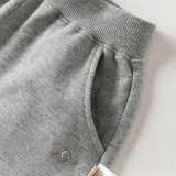 Dave&Bella Toddler Girls Grey/Pink Soft Cozy Casual Plain Pants