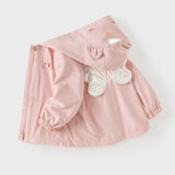 Dave&Bella Toddler Girls Pink Waterproof Cute Butterfly Wings Coats