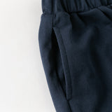 Dave&Bella Toddler Girls Grey/Navy Cotton Soft Loose Adjustable-waistband Sweatpants