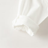Dave&Bella Toddler Boys White Car Embroidery Cotton Soft Simple Style Shirts